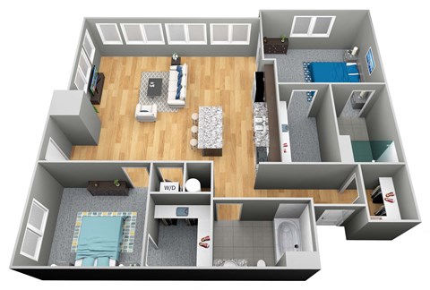 The Orpheum 3D Floor Plan - The Corvina